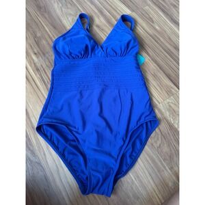 Aqua‎ Green Swimsuit Blue One Piece Tummy Control Womens Medium